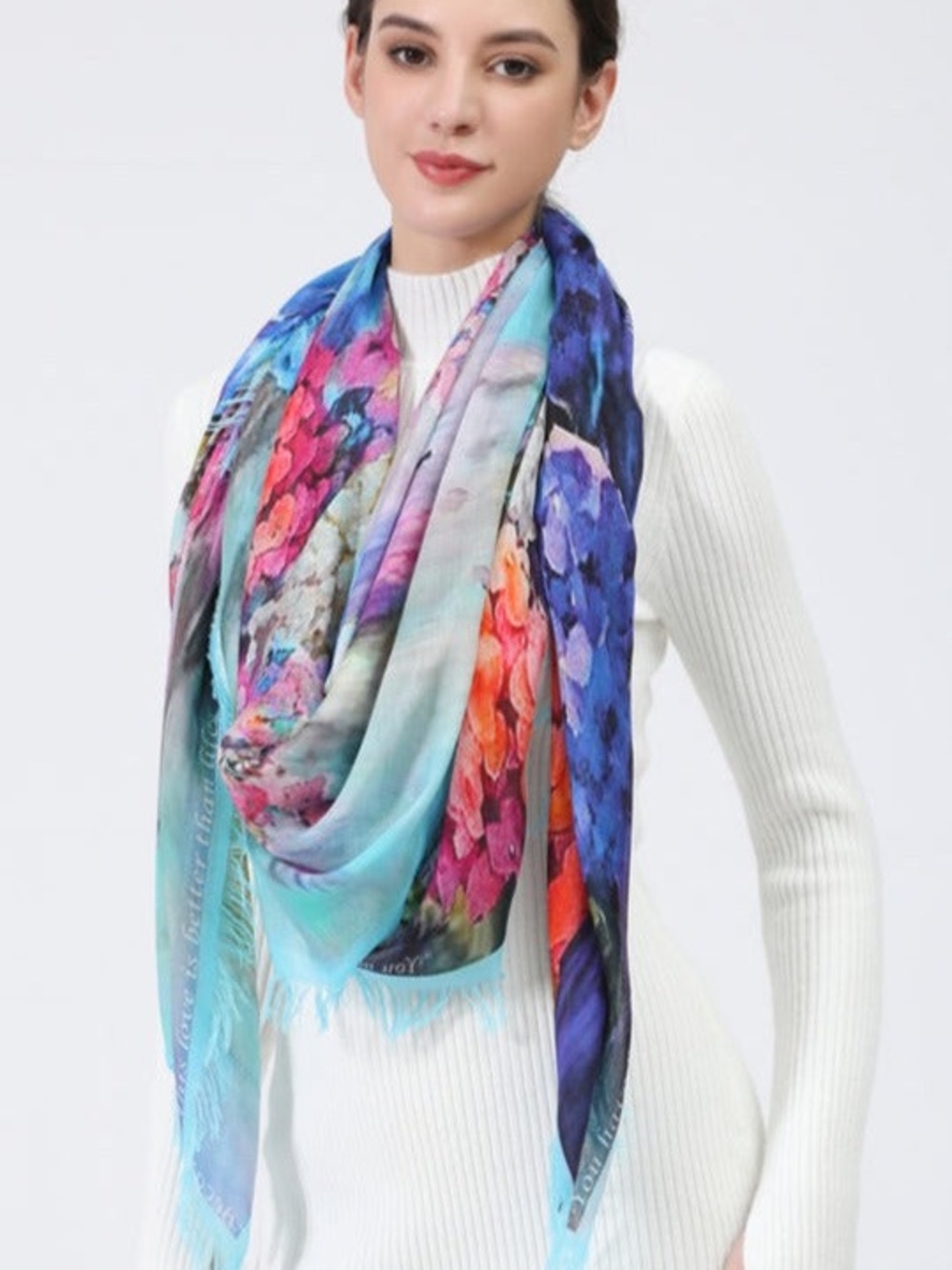 NWOT Love’s Pure Light Hand-Painted Silk Scarf: Canada 🇨🇦